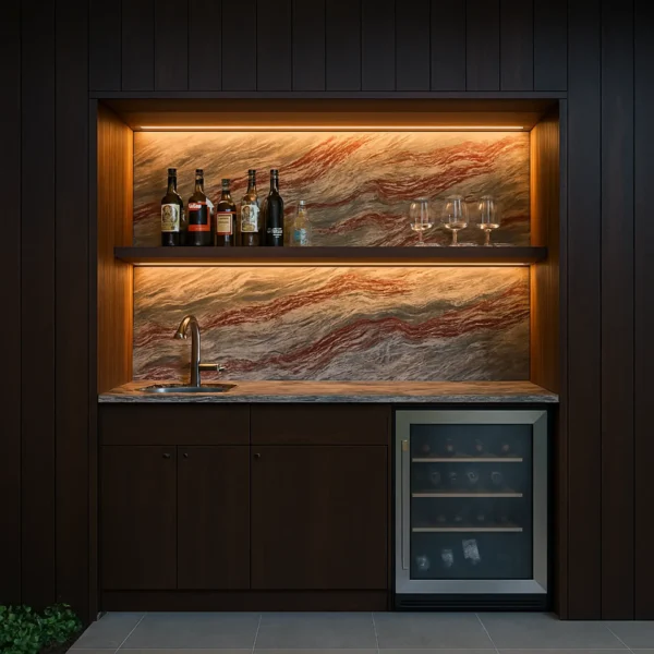 Arabescato Rosso Slab - Image 3