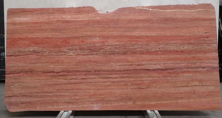 FLAMINGO PINK VEIN CUT FILLED & HONED TRAVERTINE